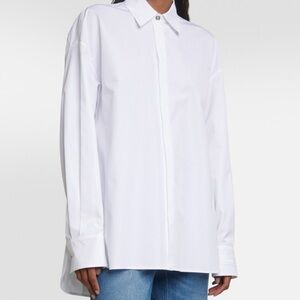 Versace White Oversized Button Down Shirt